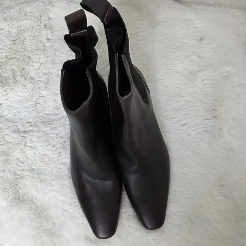 NEW Madewell The Dimes Chelsea Dark Brown Ankle Boots Turkish Coffee 8.5